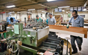 Bending the rim at the Steinway Factory